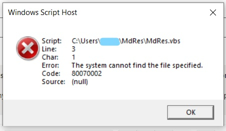 Windows Script Host - Microsoft Q&A