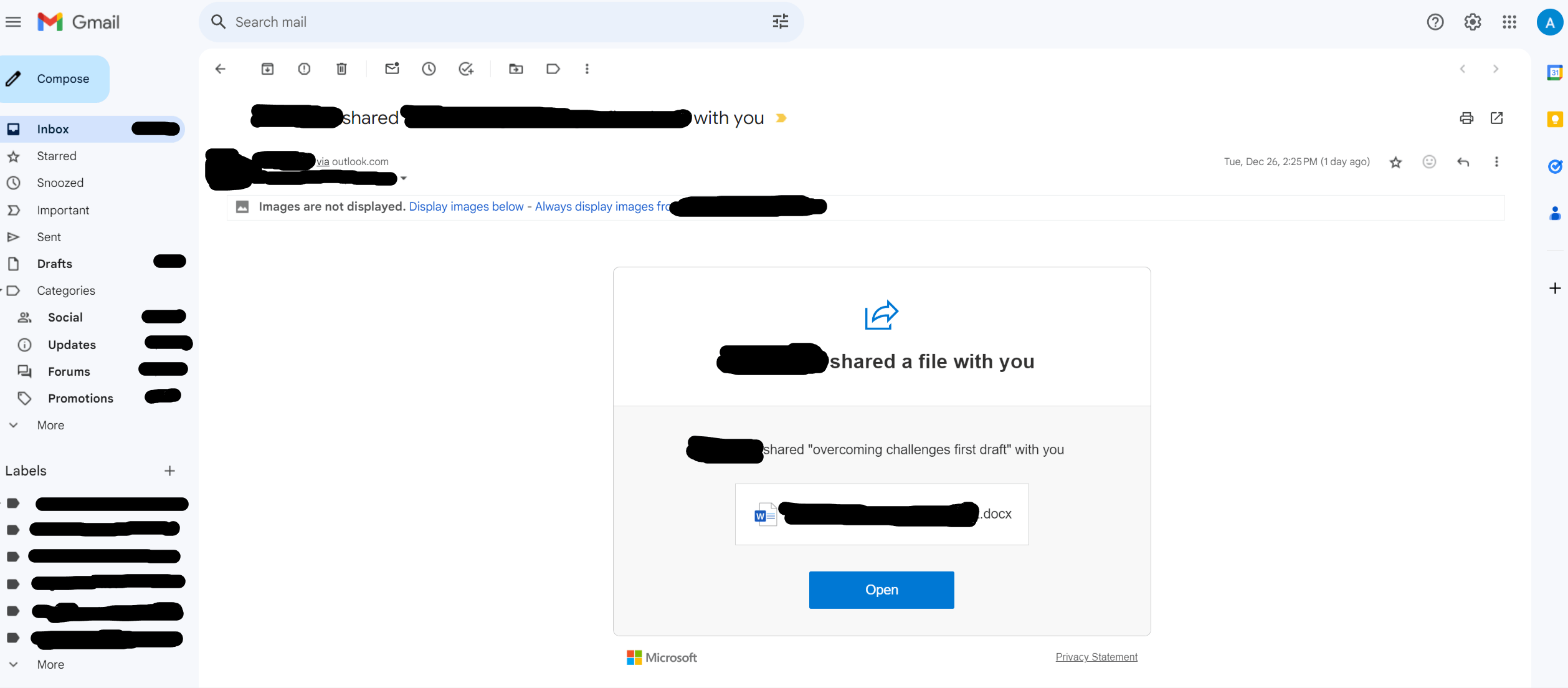 Having trouble opening a doc that was shared with me in Word (as ...