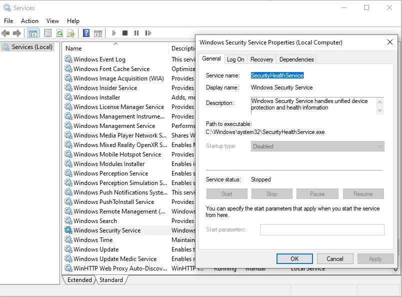 Windows 10 - windows security service not running and real time ...