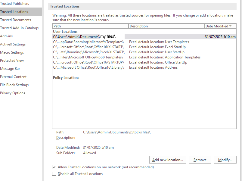 Help with trusted links! - Microsoft Q&A