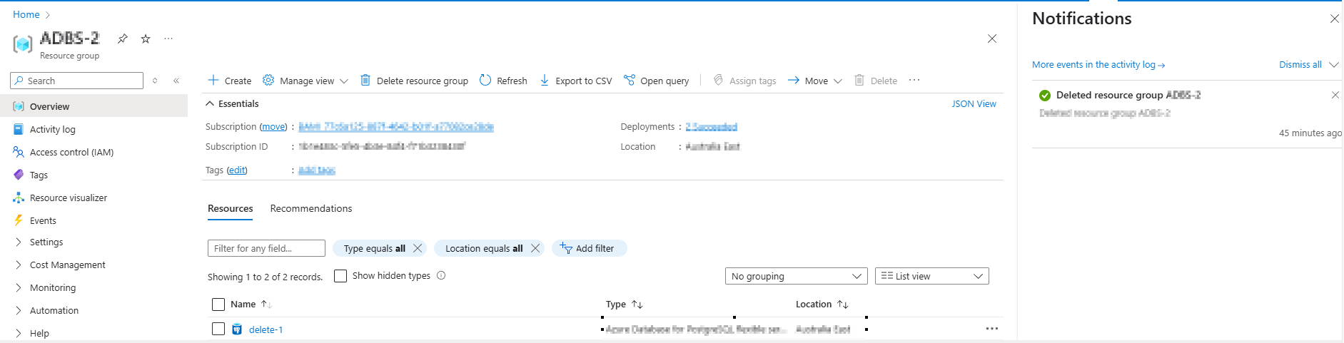 Urgent Support Request: Accidentally Deleted Resource Group - Microsoft Q&A