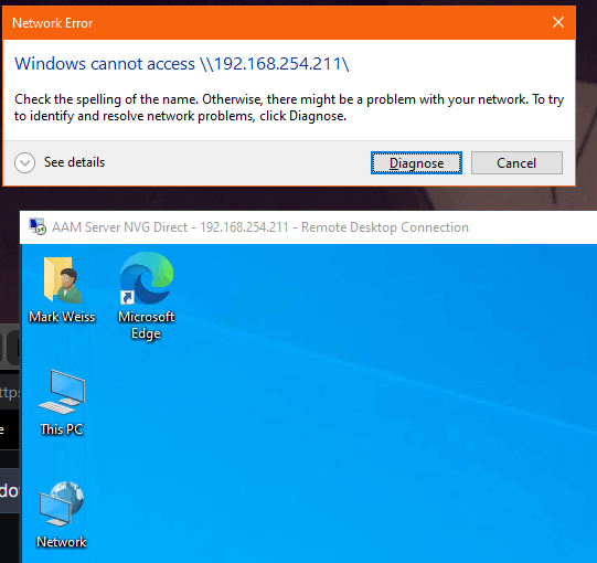 Can Remote Desktop Into PC, but Cannot Access Drives via Network ...