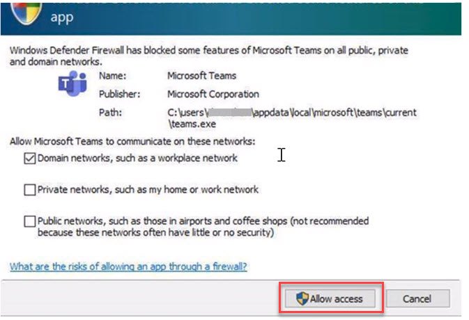 Windows Defender Firewall Notification about blocked App does not ...