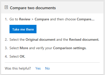 Compare Text only on 2 Word Files - Microsoft Q&A