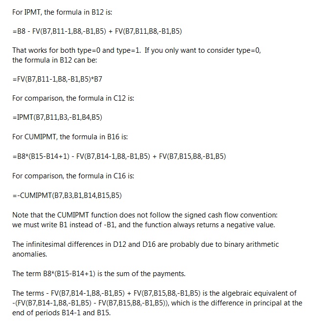 Equation used for IPMT function - Microsoft Q&A