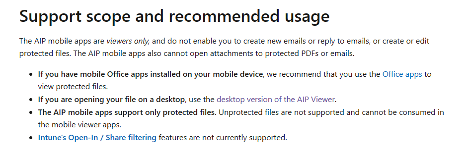 AIP Viewer doesn't works with outlook in iOS 16.3.1 - Microsoft Q&A