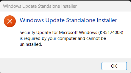 WUSI error message