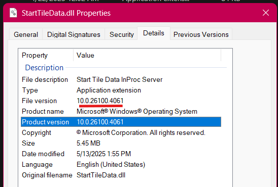 Windows 10 to Windows 11 update StartTileData.dll crashes