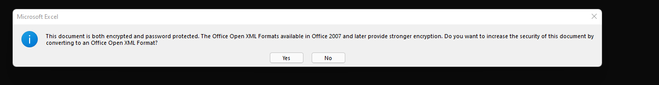 Error Message In Excel - Microsoft Q&A