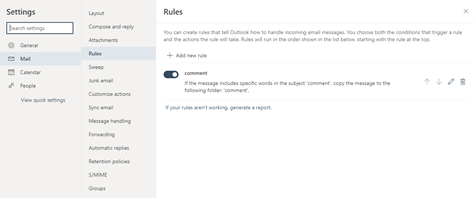 The rules on this computer do not match the rules on Microsoft Exchange ...