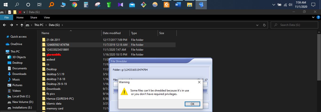 Unable to delete a folder on harddrive - Microsoft Q&A