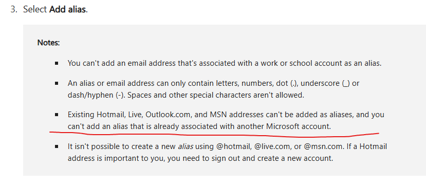 Alias email not available - Microsoft Q&A