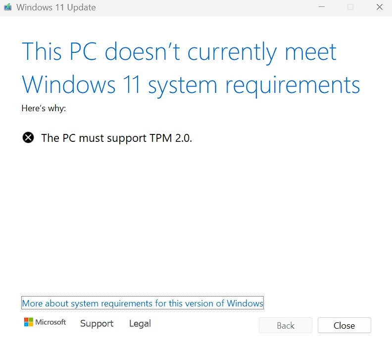 Download error - 0x80240008 - this pc doesn't currently meet
