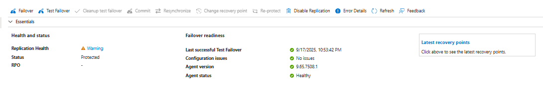 Automate ASR Failover - Microsoft Q&A