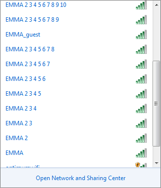 When connect to my wifi, a number shows up everytime behind the network ...