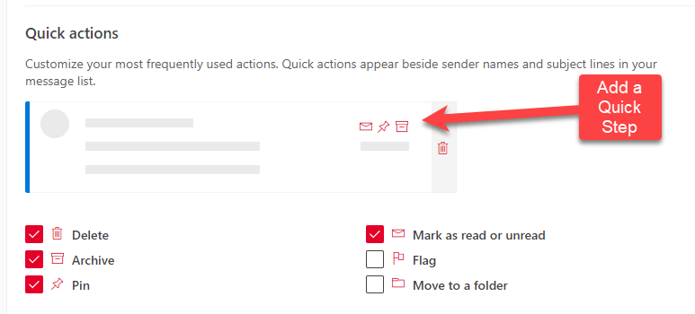 Can you add a Quick Step to to your Quick Actions - Microsoft Q&A