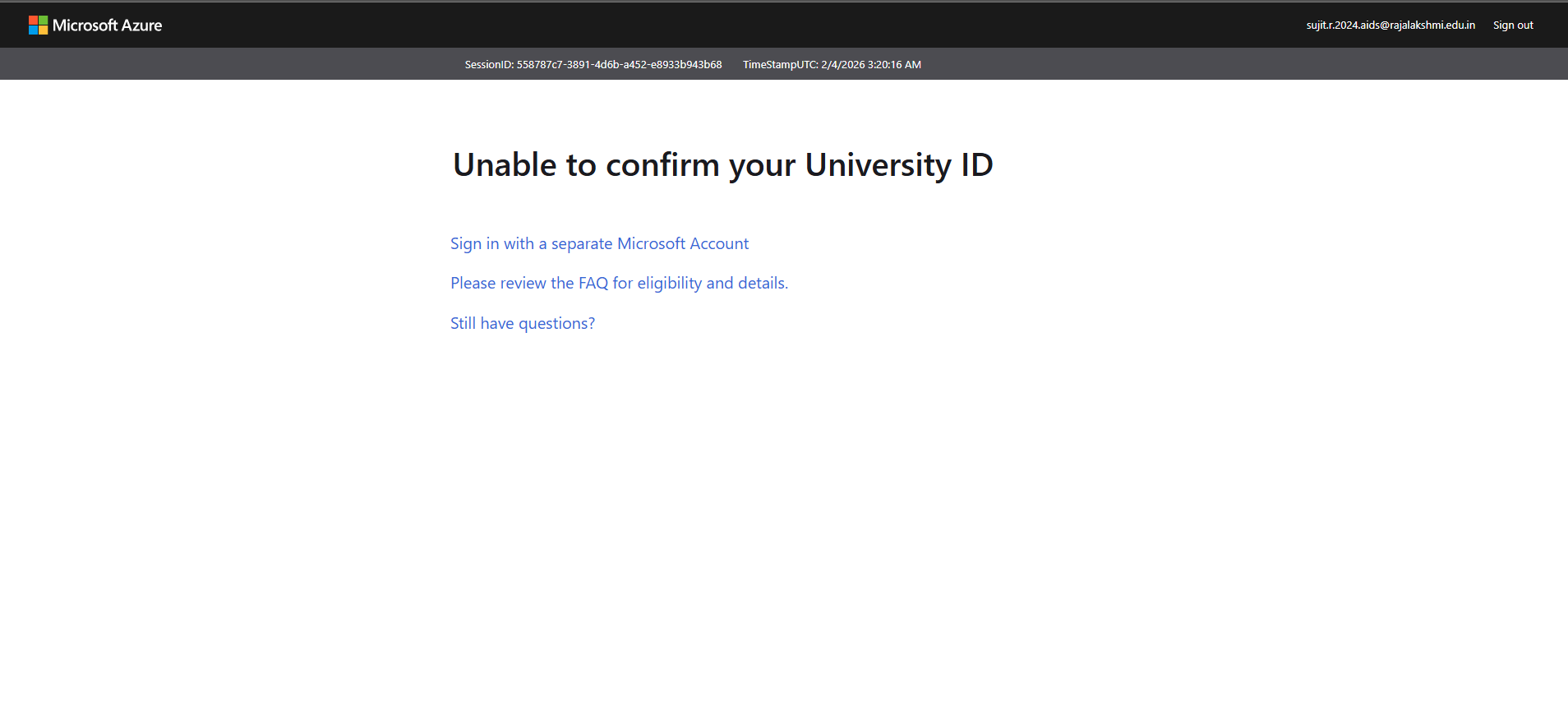 can not create azure account - Microsoft Q&A