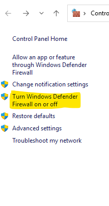 How to disable Firewall temporarily - Microsoft Q&A