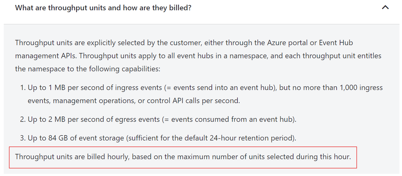 About Event Hub Billing Method - Microsoft Q&A