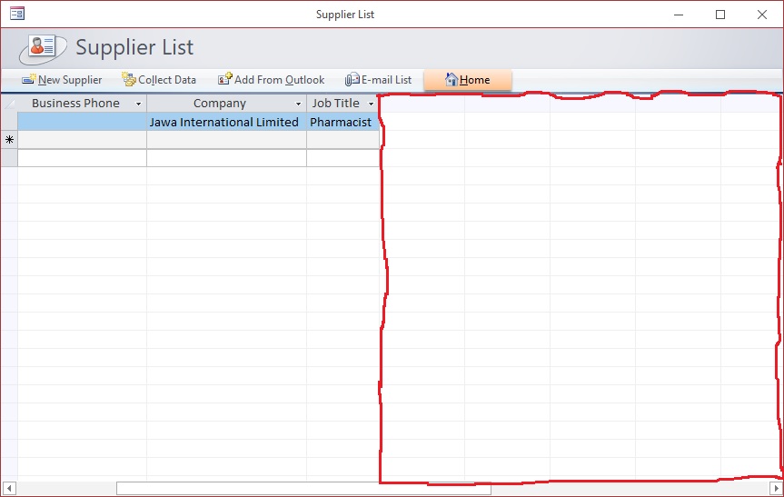 Empty columns in datasheet form view. - Microsoft Q&A