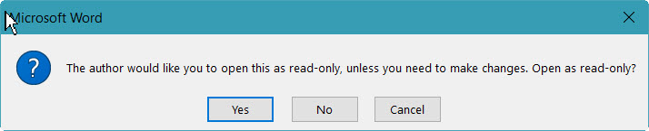 Read-only documents in Word - Microsoft Q&A