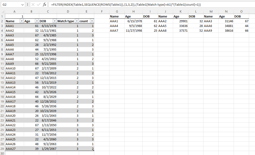 Spill to return multiple columns, not 1 with multiple rows - Microsoft Q&A