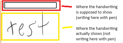 Windows Ink writing is offset (not in the right place) - Microsoft Q&A