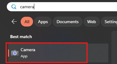 where do I Click. on laptop camera to take a selfie - Microsoft Q&A