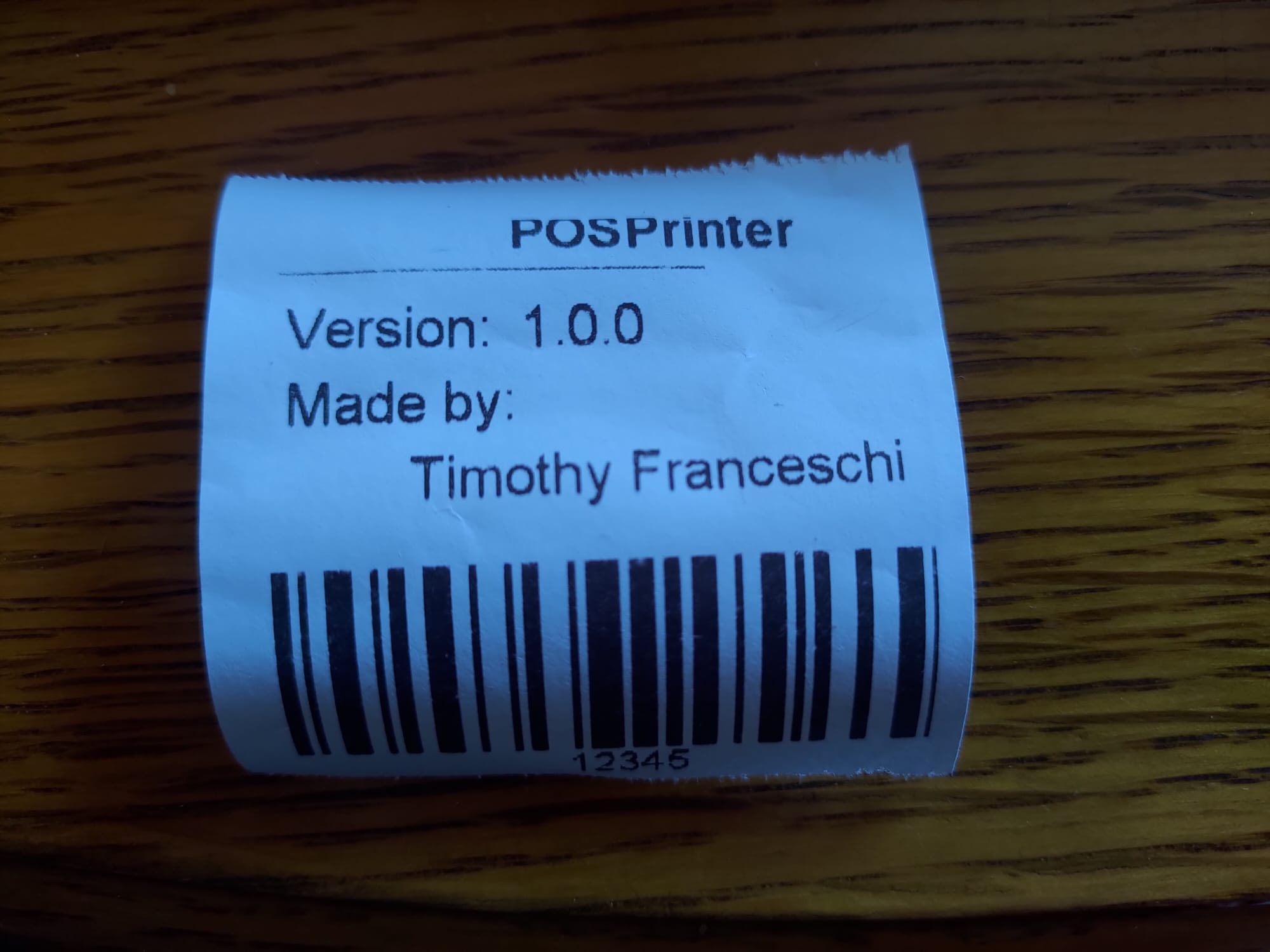 image pos printer result