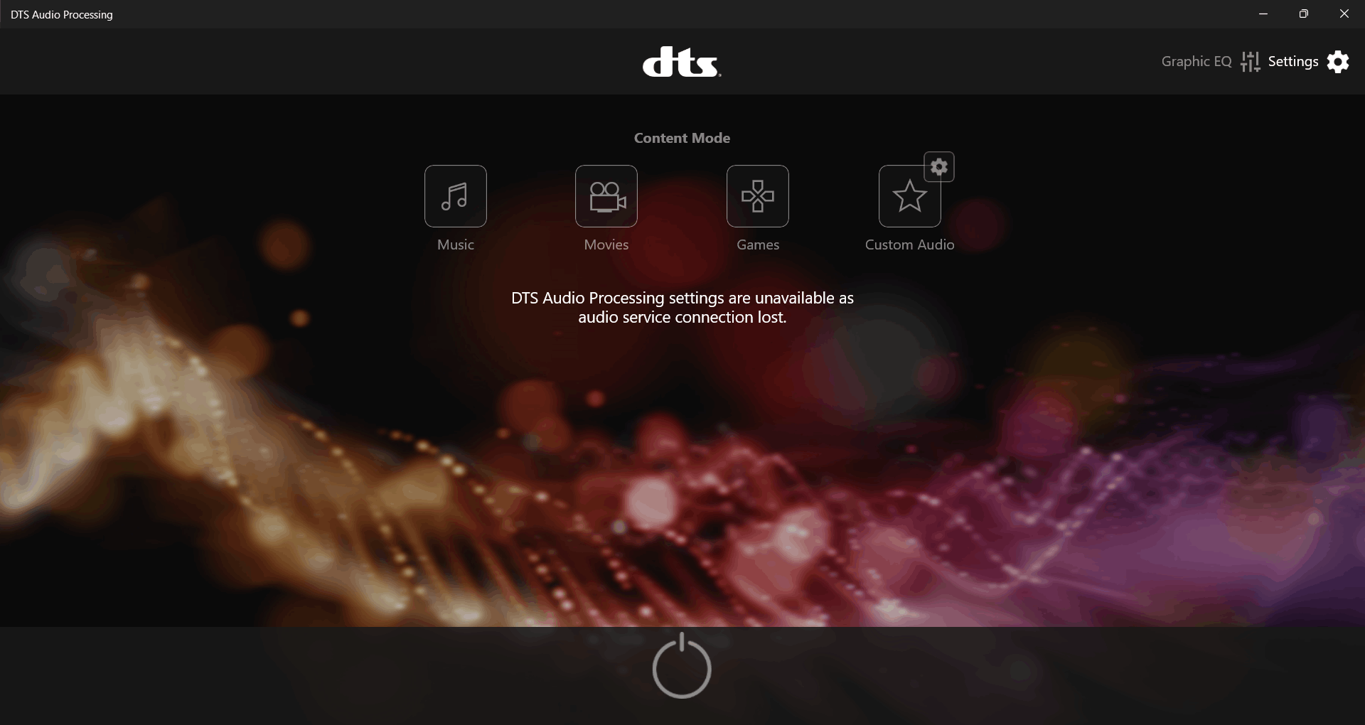 dts audio processing setting are unavailable as audio service ...