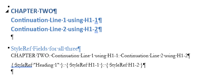 Extra Customizing of Headers in Word 365 - StyleRef field only reflect ...