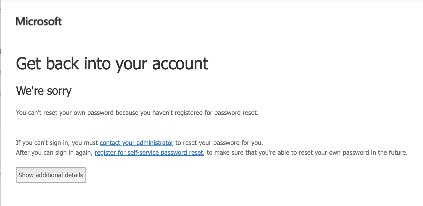 Not able to enable SSPR, cannot customize URL - Microsoft Q&A