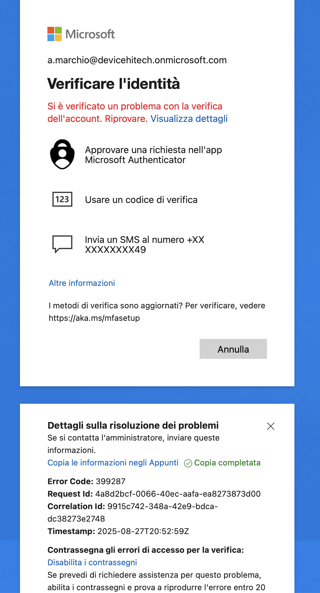 Errore Accesso 399287