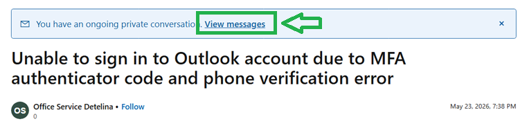 Unable to sign in to Outlook account due to MFA authenticator code and ...