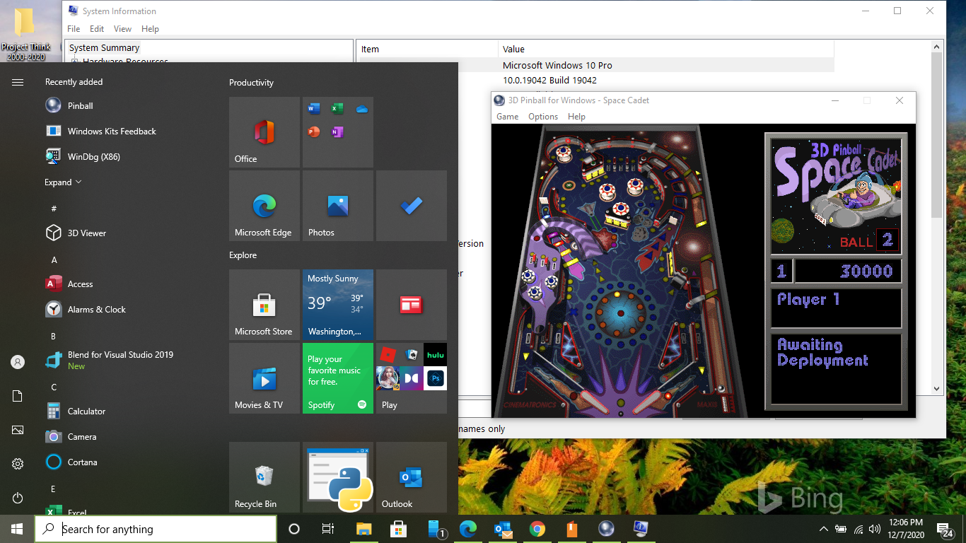Windows 10 is missing the Microsoft edition copy of the 3D Pinball game ...