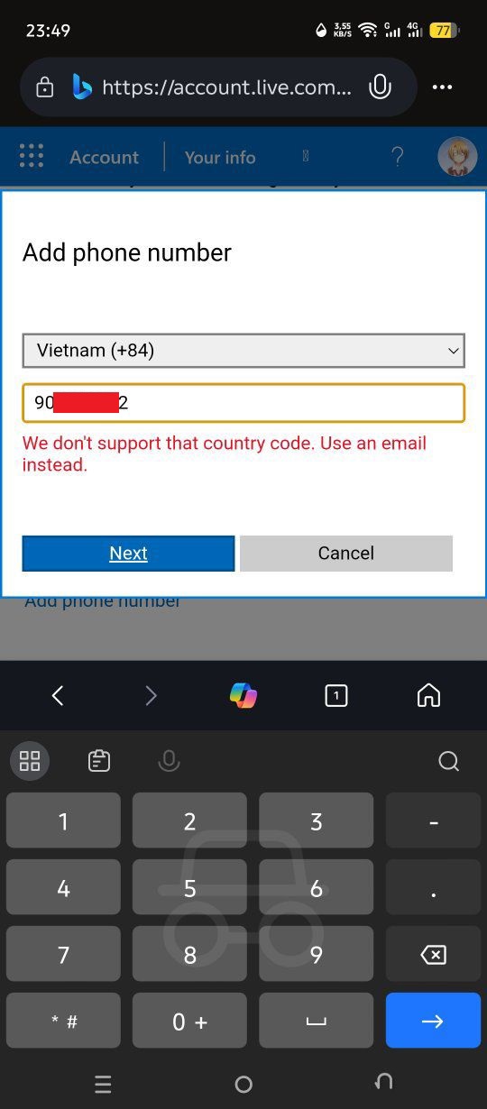 Bing app step 2