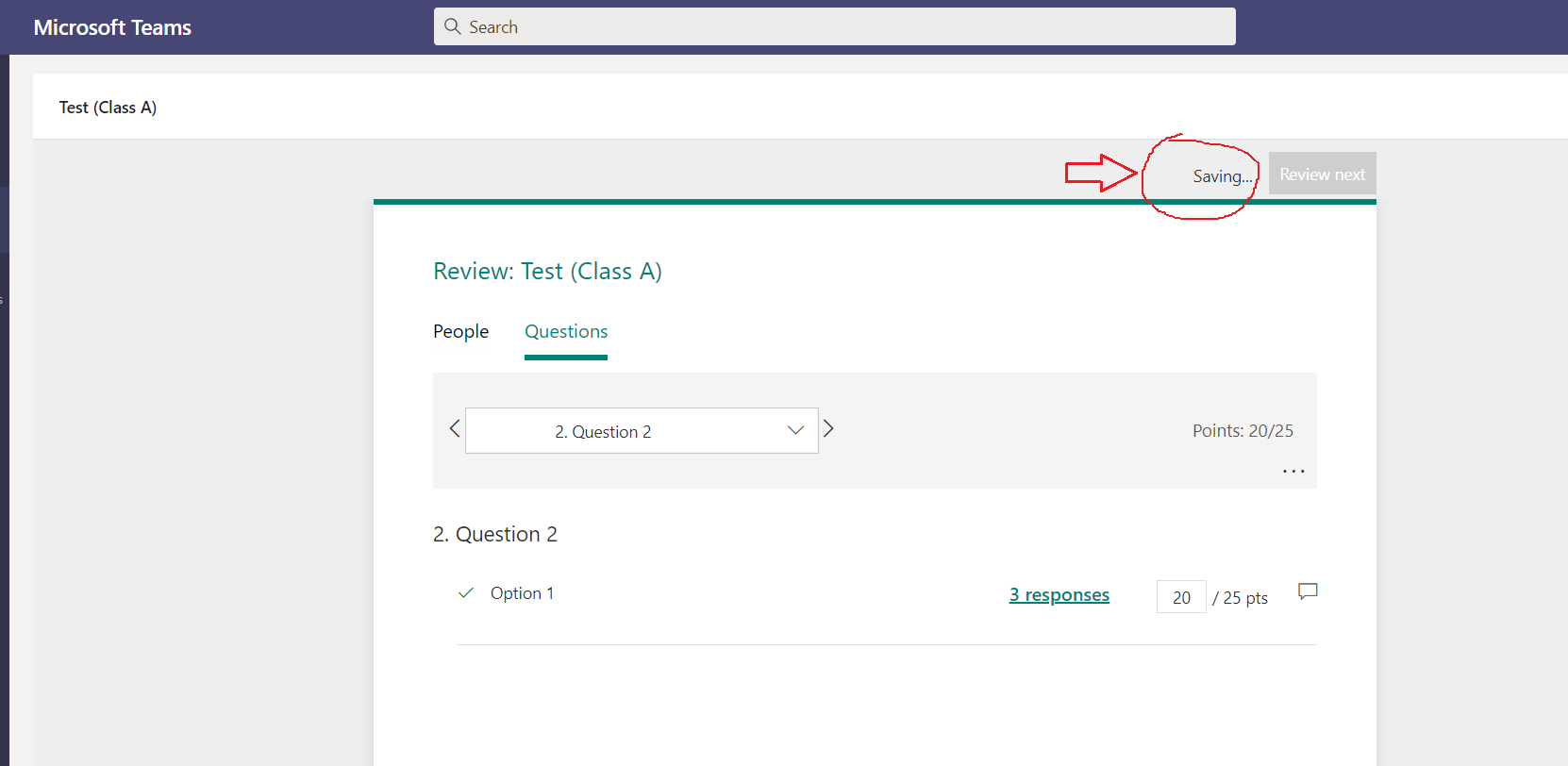 Teams assignments based on Forms not saving reviewed questions ...