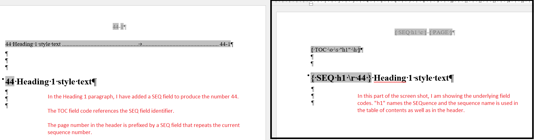 Non-consecutive chapter or section numbers - Microsoft Q&A