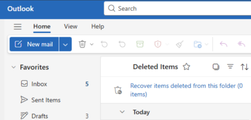 Somehow accidentally deleted entire inbox. Recover deleted items link ...