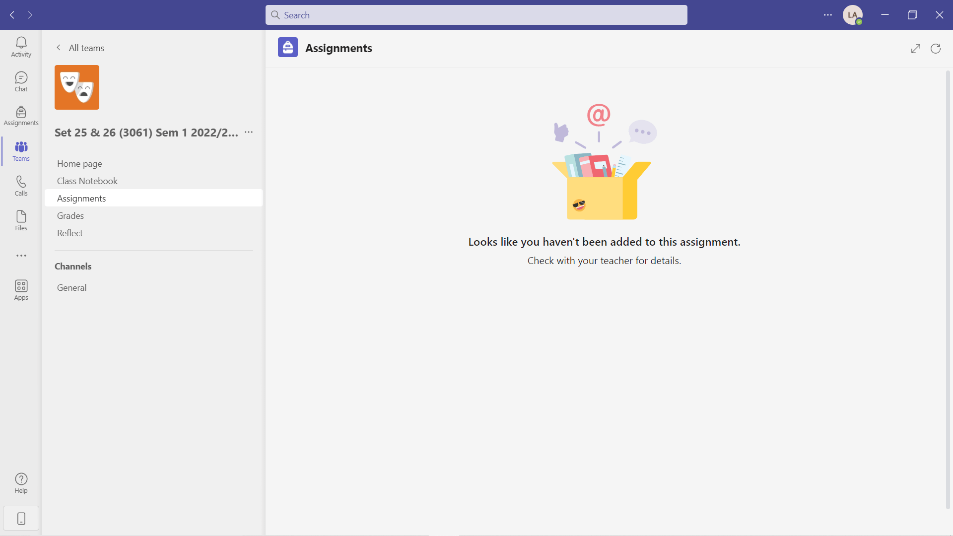 I can see the assignments box but cannot submit the assignment because ...