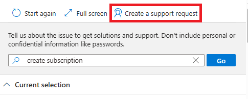 I cannot create more subscriptions. I am not sure if it is a limit or ...