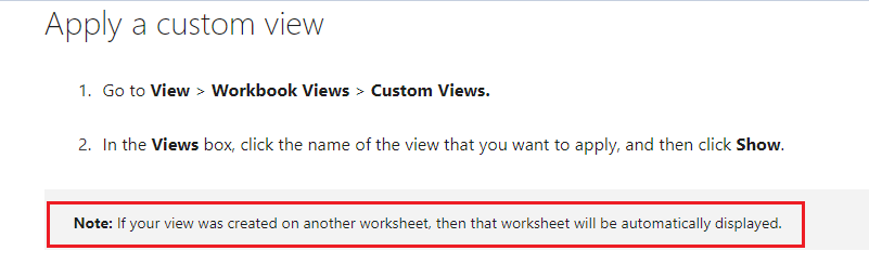 Problems with Excel custom views - Microsoft Q&A