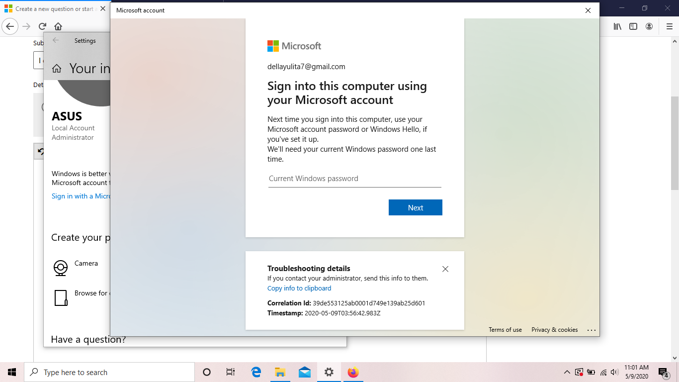 I can't log in on my microsoft account - Microsoft Q&A