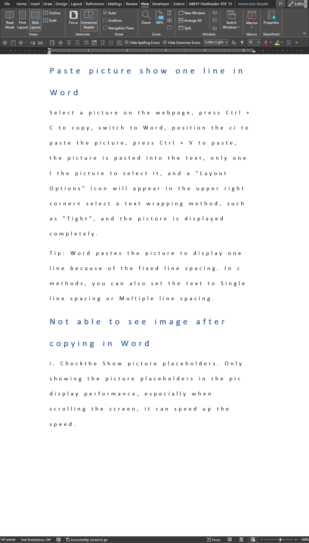 Web View in Office / Word 365 Has Gone a Bit Nuts After Joining Then ...