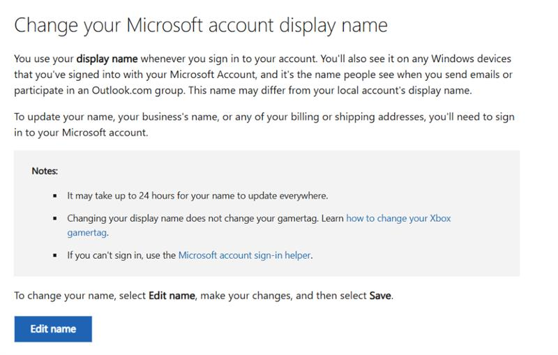 name on emails - Microsoft Q&A