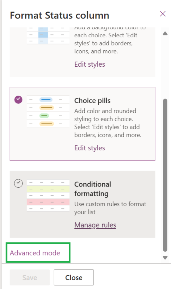 MS list drop down to display once the column is selected - Microsoft Q&A