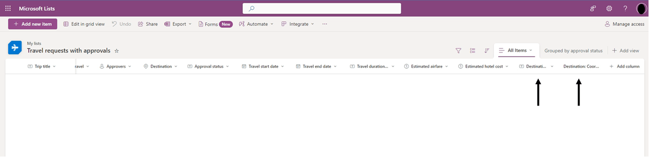 SharePoint List Location column cannot be added to the new forms ...