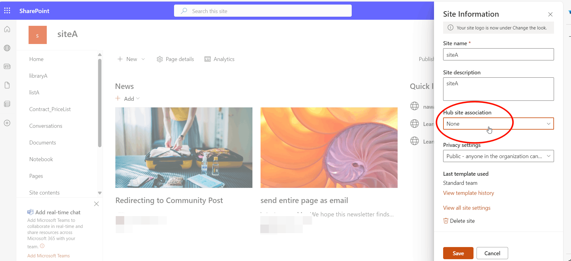 Navigation header not showing on new site - Microsoft Q&A