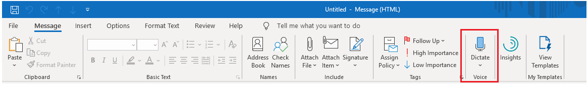 How to add Dictate into the Microsoft outlook Office 365 - Microsoft Q&A