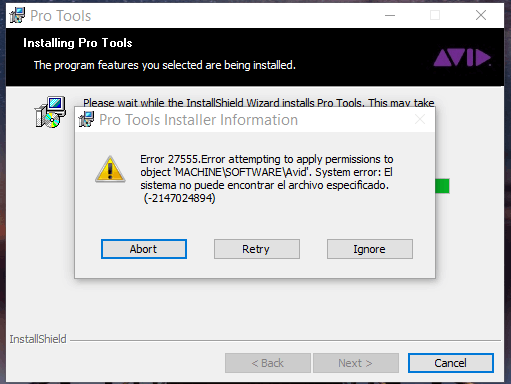 No puedo instalar correctamente Pro Tools 12.5 • Windows 10 - Microsoft Q&A
